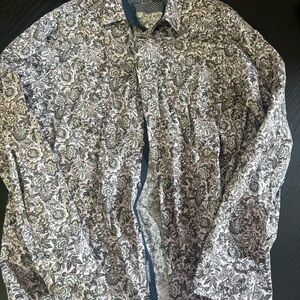 Ted Baker Pink and Black Floral Shirt